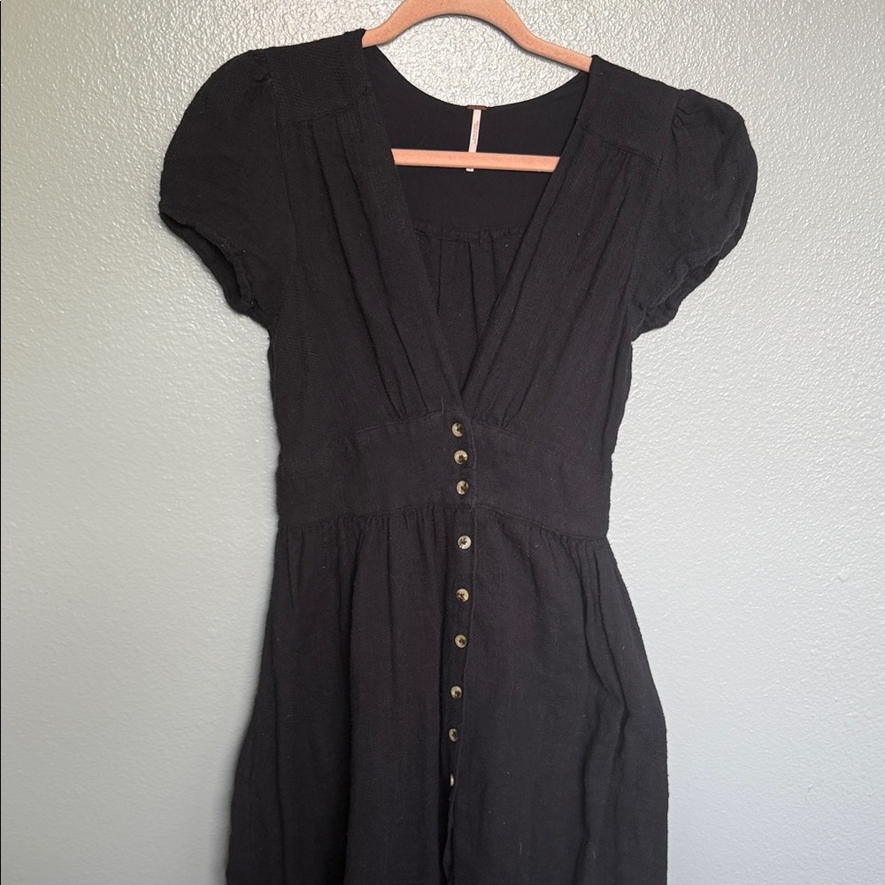 Free People Black Midi Dress
